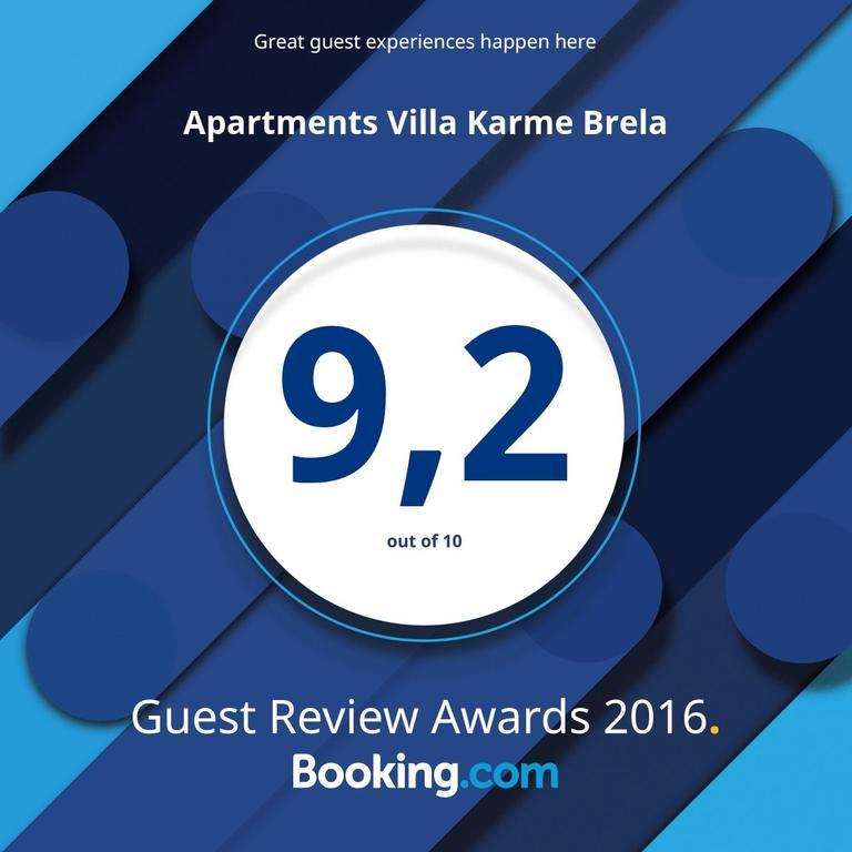 Apartments Villa Karme Брела Екстериор снимка